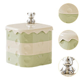 Maxbell Rotation Divided Serving Tray with Lid Snack Tray for Chinese New Year Treat Green 3 Tier