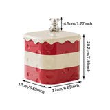Maxbell Rotation Divided Serving Tray with Lid Snack Tray for Chinese New Year Treat Red 3 Tier