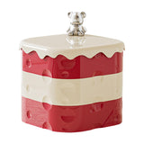 Maxbell Rotation Divided Serving Tray with Lid Snack Tray for Chinese New Year Treat Red 3 Tier