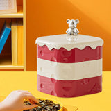 Maxbell Rotation Divided Serving Tray with Lid Snack Tray for Chinese New Year Treat Red 3 Tier