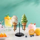 Maxbell Ice Cream Cone Holder Stand Reusable for Wedding Catering Supplies Halloween 2 Holes