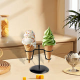 Maxbell Ice Cream Cone Holder Stand Reusable for Wedding Catering Supplies Halloween 2 Holes