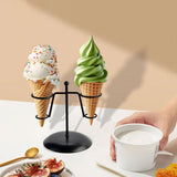 Maxbell Ice Cream Cone Holder Stand Reusable for Wedding Catering Supplies Halloween 2 Holes