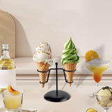 Maxbell Ice Cream Cone Holder Stand Reusable for Wedding Catering Supplies Halloween 2 Holes