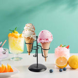 Maxbell Ice Cream Cone Holder Stand Reusable for Wedding Catering Supplies Halloween 3 Holes