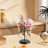 Maxbell Ice Cream Cone Holder Stand Reusable for Wedding Catering Supplies Halloween 3 Holes