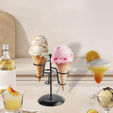 Maxbell Ice Cream Cone Holder Stand Reusable for Wedding Catering Supplies Halloween 3 Holes