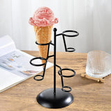 Maxbell Ice Cream Cone Holder Stand Reusable for Wedding Catering Supplies Halloween 4 Holes