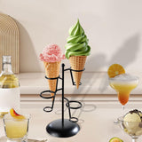 Maxbell Ice Cream Cone Holder Stand Reusable for Wedding Catering Supplies Halloween 4 Holes