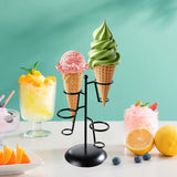 Maxbell Ice Cream Cone Holder Stand Reusable for Wedding Catering Supplies Halloween 4 Holes