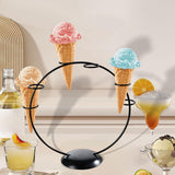 Maxbell Ice Cream Cone Holder Stand Reusable for Wedding Catering Supplies Halloween 6 Holes