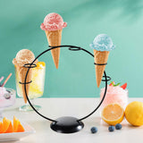 Maxbell Ice Cream Cone Holder Stand Reusable for Wedding Catering Supplies Halloween 6 Holes