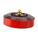 Maxbell Snack Tray with Lid Candy Bowl Divided Serving Tray for Candy Cookies Fruits 1 Tier  Red