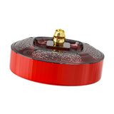 Maxbell Snack Tray with Lid Candy Bowl Divided Serving Tray for Candy Cookies Fruits 1 Tier  Red
