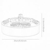 Maxbell Snack Tray with Lid Candy Bowl Divided Serving Tray for Candy Cookies Fruits 1 Tier  White