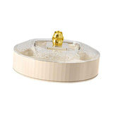 Maxbell Snack Tray with Lid Candy Bowl Divided Serving Tray for Candy Cookies Fruits 1 Tier  White