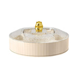 Maxbell Snack Tray with Lid Candy Bowl Divided Serving Tray for Candy Cookies Fruits 1 Tier  White