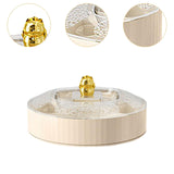 Maxbell Snack Tray with Lid Candy Bowl Divided Serving Tray for Candy Cookies Fruits 1 Tier  White