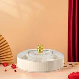 Maxbell Snack Tray with Lid Candy Bowl Divided Serving Tray for Candy Cookies Fruits 1 Tier  White