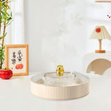 Maxbell Snack Tray with Lid Candy Bowl Divided Serving Tray for Candy Cookies Fruits 1 Tier  White