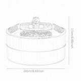 Maxbell Snack Tray with Lid Candy Bowl Divided Serving Tray for Candy Cookies Fruits 2 Tier  White