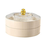 Maxbell Snack Tray with Lid Candy Bowl Divided Serving Tray for Candy Cookies Fruits 2 Tier  White