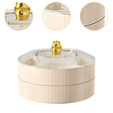 Maxbell Snack Tray with Lid Candy Bowl Divided Serving Tray for Candy Cookies Fruits 2 Tier  White