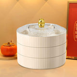 Maxbell Snack Tray with Lid Candy Bowl Divided Serving Tray for Candy Cookies Fruits 3 Tier  White