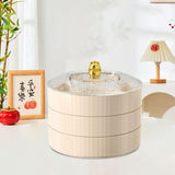 Maxbell Snack Tray with Lid Candy Bowl Divided Serving Tray for Candy Cookies Fruits 3 Tier  White