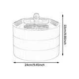 Maxbell Snack Tray with Lid Candy Bowl Divided Serving Tray for Candy Cookies Fruits 3 Tier  White
