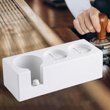 Maxbell Espresso Tamping Station Coffee Tools Organzier for Coffee Bar Home Counters white