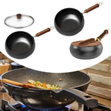 Maxbell Nonstick Wok No Coating Gas Boiling Stir Fry Pan for Restaurant Camping Home without lid