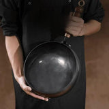 Maxbell Nonstick Wok No Coating Gas Boiling Stir Fry Pan for Restaurant Camping Home glass lid