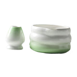 Maxbell Matcha Bowl with Whisk Holder Gift Japanese Matcha Tea Set for Matcha Powder Green