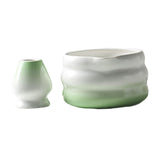 Maxbell Matcha Bowl with Whisk Holder Gift Japanese Matcha Tea Set for Matcha Powder Green