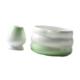 Maxbell Matcha Bowl with Whisk Holder Gift Japanese Matcha Tea Set for Matcha Powder Green