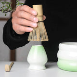 Maxbell Matcha Bowl with Whisk Holder Gift Japanese Matcha Tea Set for Matcha Powder Green