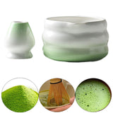 Maxbell Matcha Bowl with Whisk Holder Gift Japanese Matcha Tea Set for Matcha Powder Green