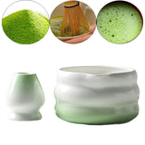 Maxbell Matcha Bowl with Whisk Holder Gift Japanese Matcha Tea Set for Matcha Powder Green