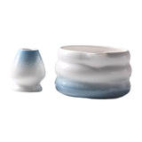 Maxbell Matcha Bowl with Whisk Holder Gift Japanese Matcha Tea Set for Matcha Powder Blue