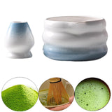Maxbell Matcha Bowl with Whisk Holder Gift Japanese Matcha Tea Set for Matcha Powder Blue