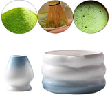 Maxbell Matcha Bowl with Whisk Holder Gift Japanese Matcha Tea Set for Matcha Powder Blue