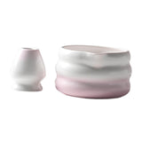 Maxbell Matcha Bowl with Whisk Holder Gift Japanese Matcha Tea Set for Matcha Powder Pink
