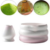 Maxbell Matcha Bowl with Whisk Holder Gift Japanese Matcha Tea Set for Matcha Powder Pink