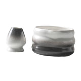 Maxbell Matcha Bowl with Whisk Holder Gift Japanese Matcha Tea Set for Matcha Powder Black