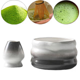 Maxbell Matcha Bowl with Whisk Holder Gift Japanese Matcha Tea Set for Matcha Powder Black