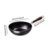 Maxbell Small Work Sturdy Multipurpose Hammered Chinese Wok for Induction Cooker Gas 24cm
