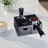 Maxbell Espresso Tamper Station Non Slip Black Portafilter Holder Plastic Tamp Stand