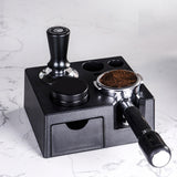 Maxbell Espresso Tamper Station Non Slip Black Portafilter Holder Plastic Tamp Stand