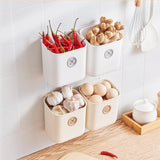 Maxbell Hanging Basket Space Saving Snack Potato Holder for Bedroom Kitchen Bathroom White